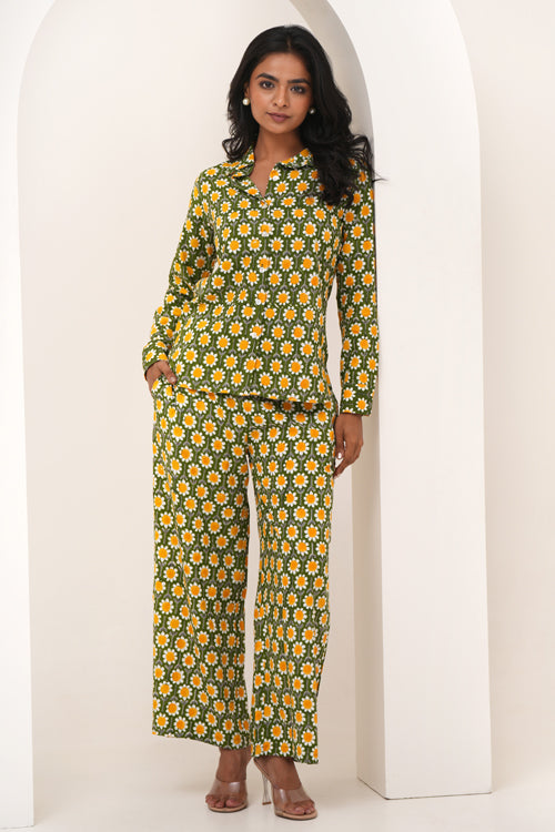 Sooti Syahi Garden Party Hand Block Printed Co-Ord Set