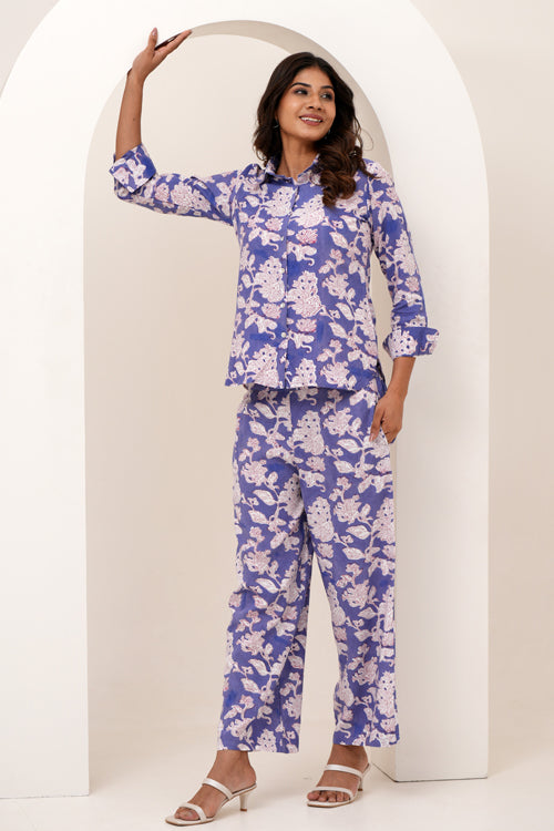 Sooti Syahi Floral Fantasy Hand Block Printed Co-Ord Set