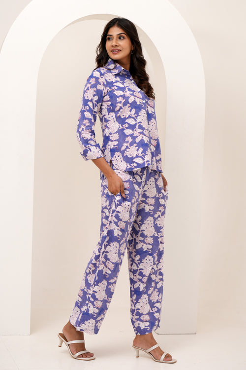 Sooti Syahi Floral Fantasy Hand Block Printed Co-Ord Set