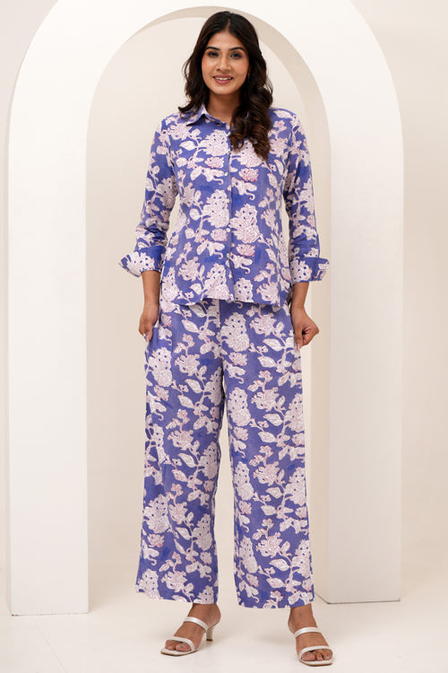 Sooti Syahi Floral Fantasy Hand Block Printed Co-Ord Set