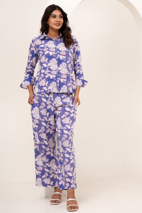 Sooti Syahi Floral Fantasy Hand Block Printed Co-Ord Set
