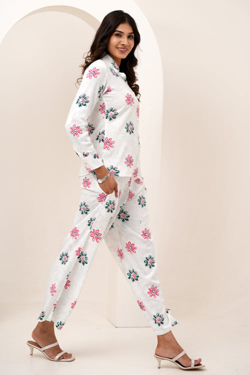 Sooti Syahi Floral Bloom Duo Hand Block Printed Co-Ord Set