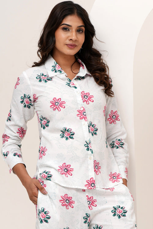 Sooti Syahi Floral Bloom Duo Hand Block Printed Co-Ord Set