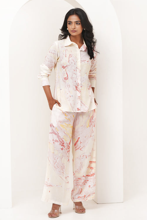 Sooti Syahi Stone Essence Hand Marble Printed Co-Ord Set