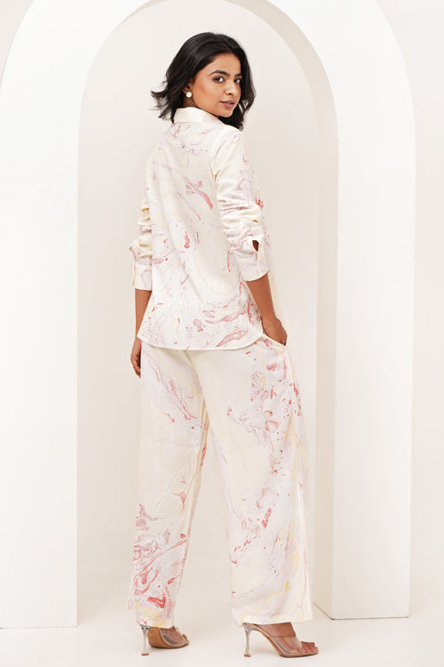 Sooti Syahi Stone Essence Hand Marble Printed Co-Ord Set