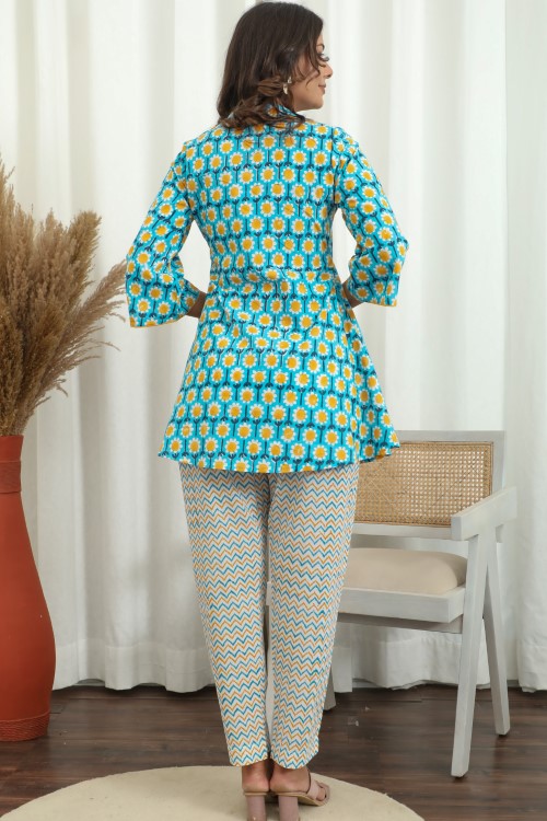 Sootisyahi ' Florixa ' Hand Block Printed Co-Ord Set