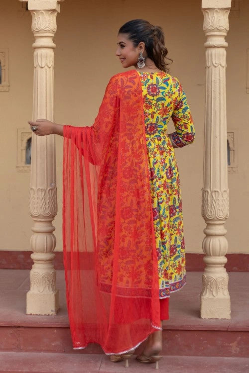 Sootisyahi -"Sunshine Garden” Hand Block Printed Cotton Suit Set