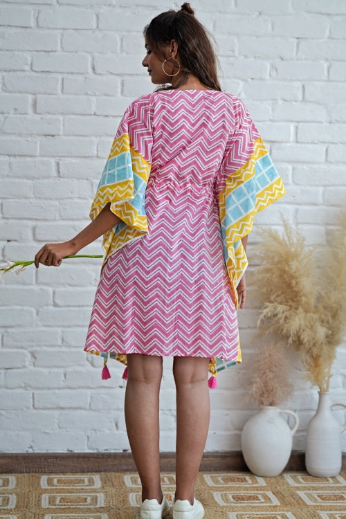 Sooti Syahi Sugar Rush Hand Block Printed Kaftan