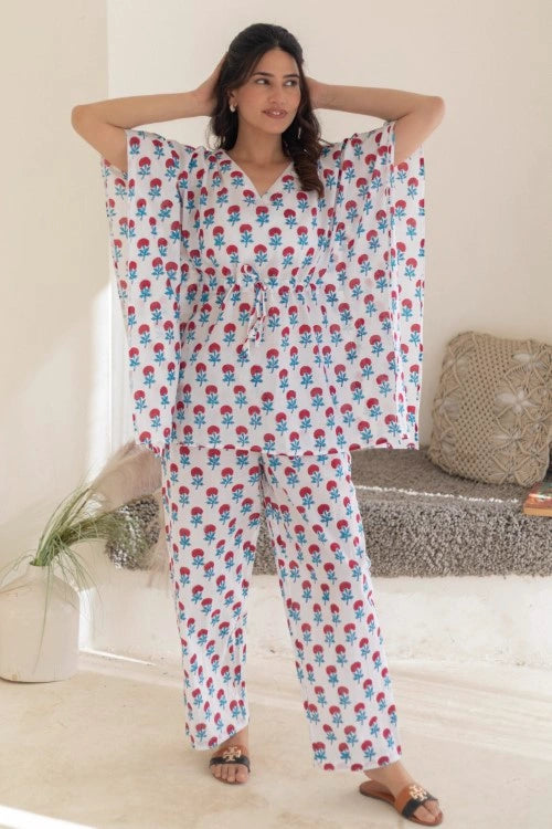 Sootisyahi -Blossom-Comfort-Cotton-Kaftan-Set