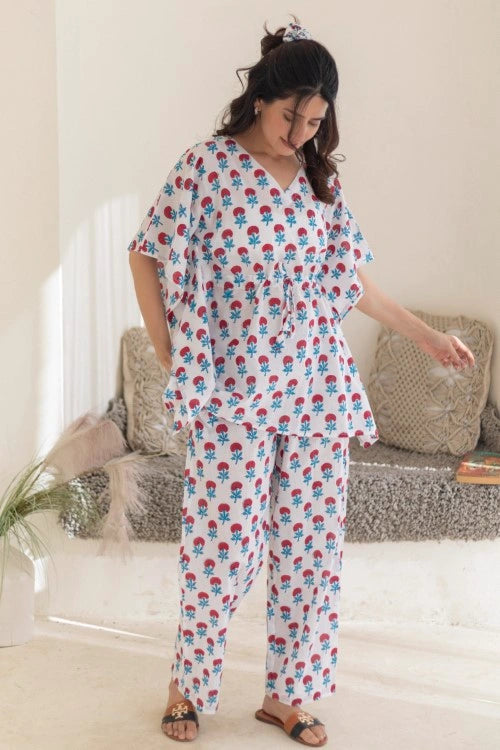 Sootisyahi -Blossom-Comfort-Cotton-Kaftan-Set