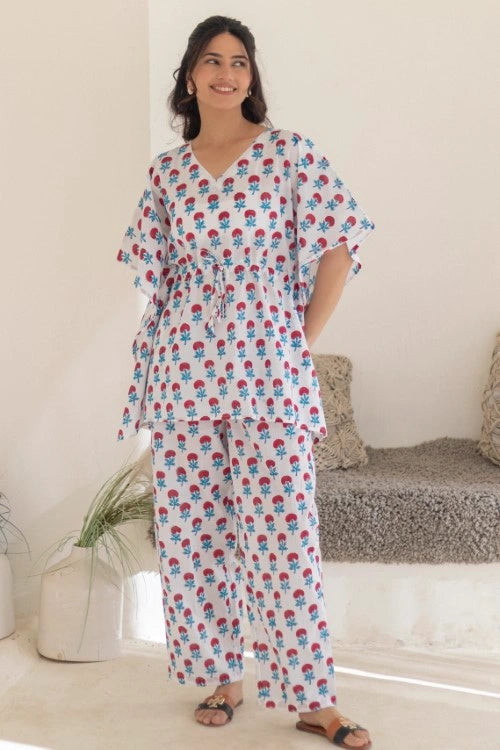 Sootisyahi -Blossom-Comfort-Cotton-Kaftan-Set