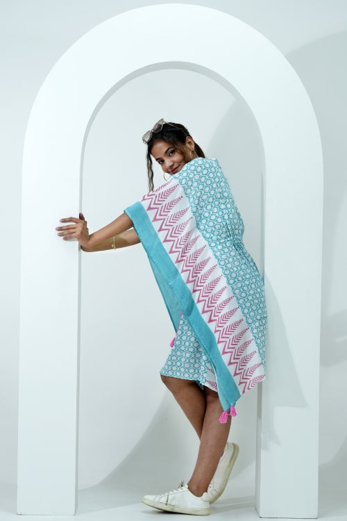 Sooti Syahi Sugary Chic Hand Block Printed Kaftan