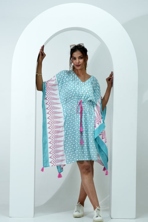 Sooti Syahi Sugary Chic Hand Block Printed Kaftan