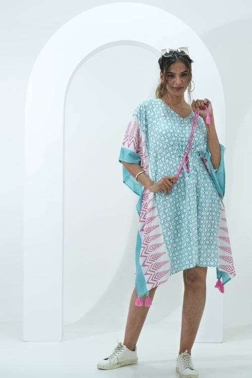 Sooti Syahi Sugary Chic Hand Block Printed Kaftan