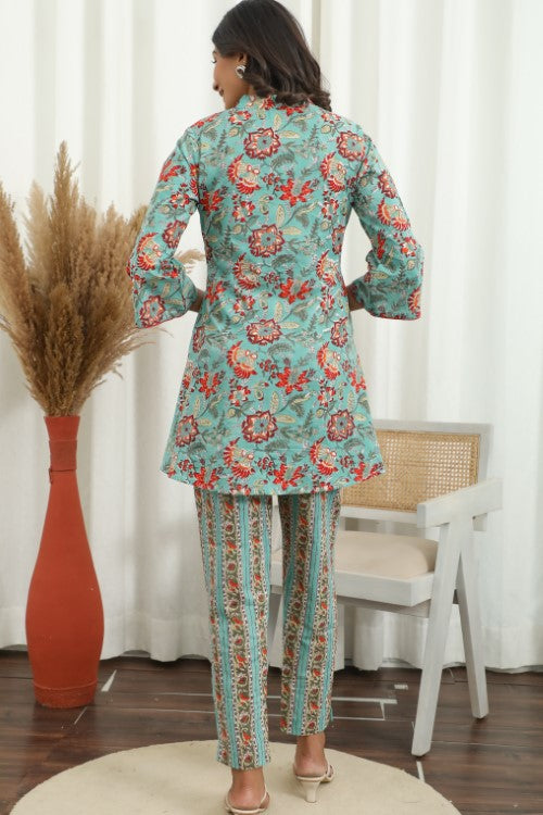 Sootisyahi ' Petalove ' Hand Block Printed Co-Ord Set