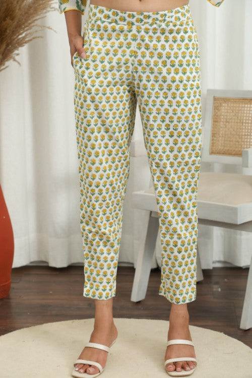 Sootisyahi ' Petalora ' Hand Block Printed Co-Ord Set