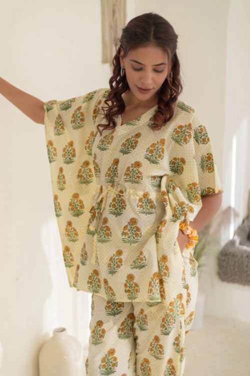 Sootisyahi -Sunshine-Motifs-Cotton-Kaftan-Set