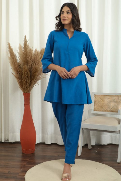 Sootisyahi ' Blue Oasis ' Cotton Co-Ord Set