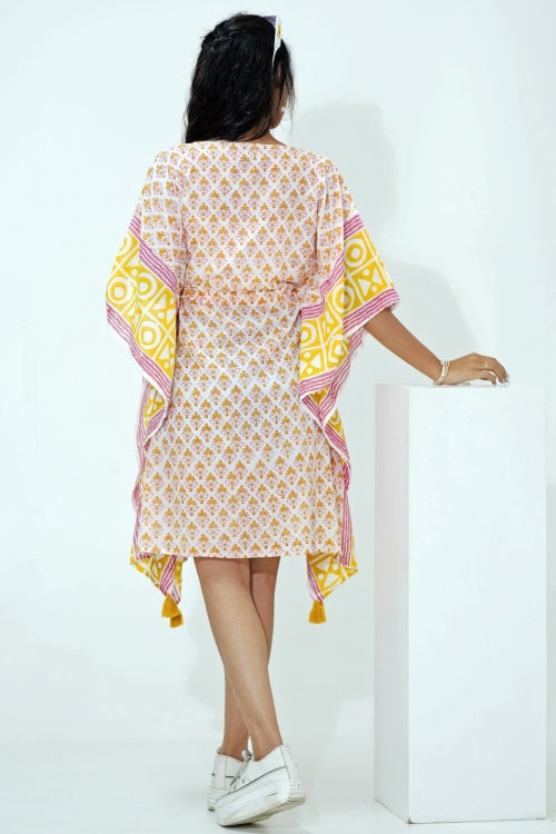 Sooti Syahi Fruity Frenzy Hand Block Printed Kaftan