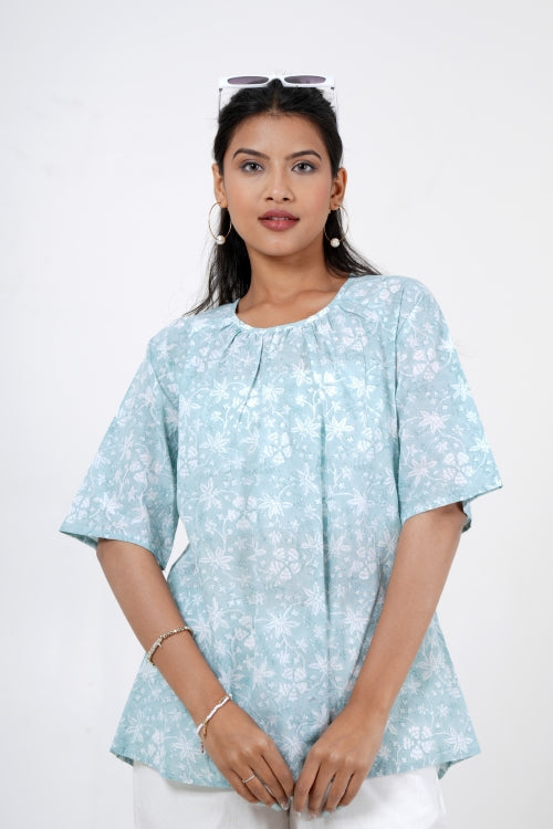 Meadow Melody Hand Block Printed Top