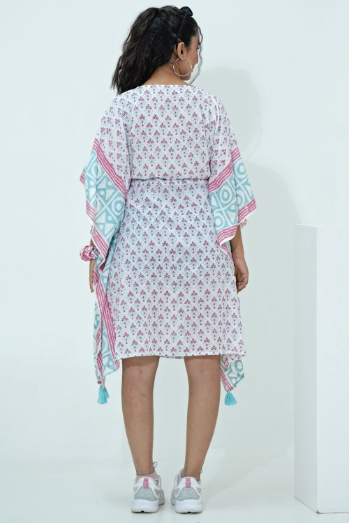 Sooti Syahi Candy Corn Hand Block Printed Kaftan