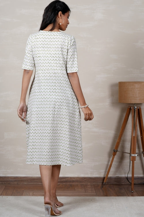 Sooti Syahi Rapunzel Hand Block Printed Dress