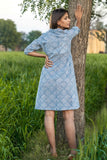 Sootisyahi 'Blue and Bay' Azofree Handblock Printed Pure Cotton Dress | Relove