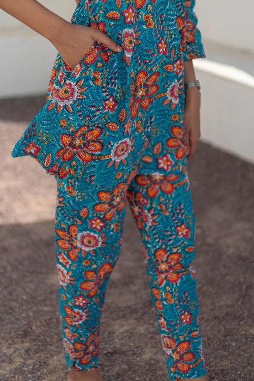 Sootisyahi -Coral Garden-Hand-Block-Printed-Co-Ord-Set