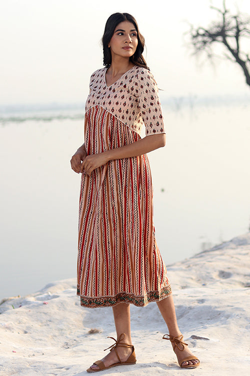 Sootisyahi 'Stripe Garden' Cotton Dress