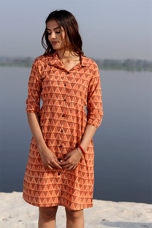 Sootisyahi 'Geometrical Weave' Cotton Dress