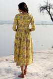Sootisyahi 'Mustard Garden' Cotton Dress