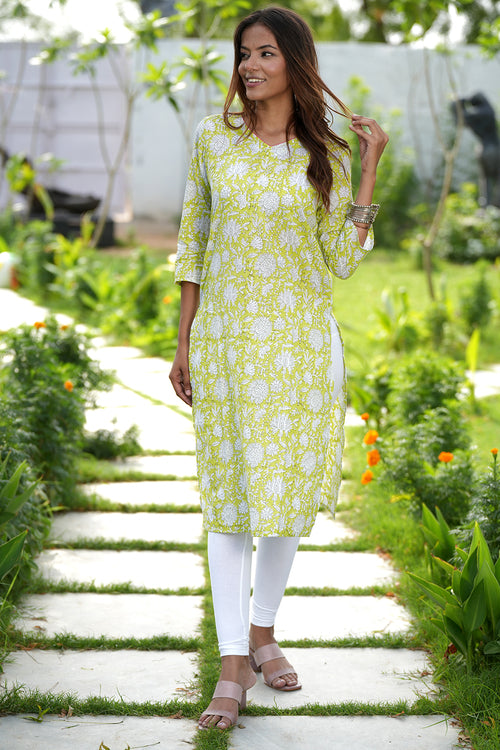 Bagru Hand block printed cotton kurti & skirt with mul mul dupatta | Kurti  skirt, Stylish dresses, Kurti designs