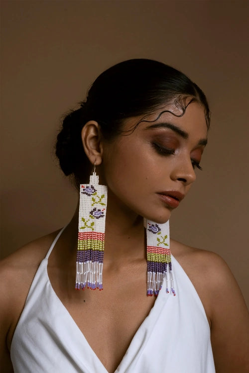 Melo Studio Shabnami Hand Beaded Earrings