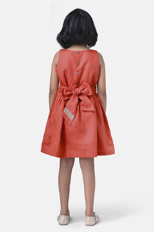 Soleilclo Hand Embroidered Linen Dress And Shorts