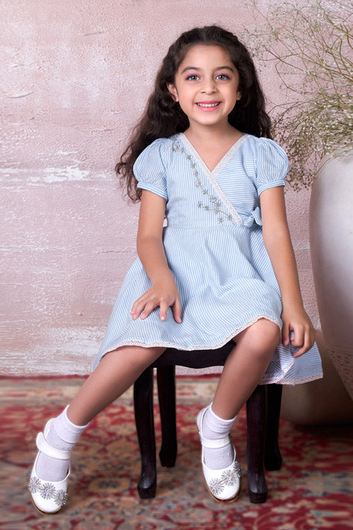 Soleilclo "Crossover" Hand Embroidered Cotton Dress