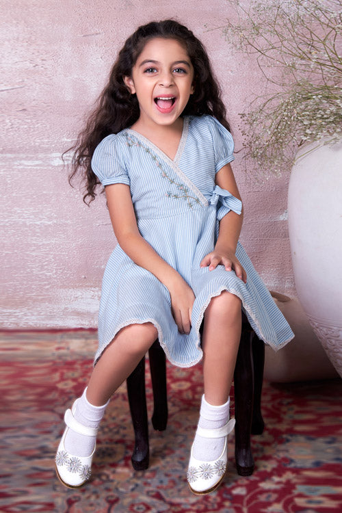 Soleilclo "Crossover" Hand Embroidered Cotton Dress
