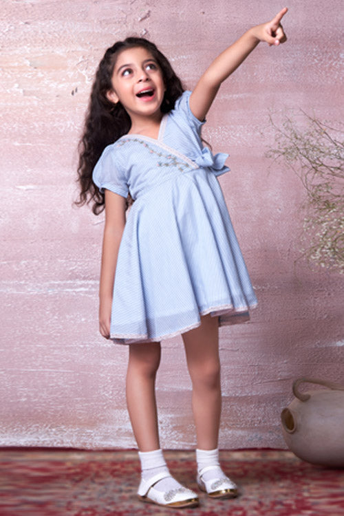 Soleilclo "Crossover" Hand Embroidered Cotton Dress