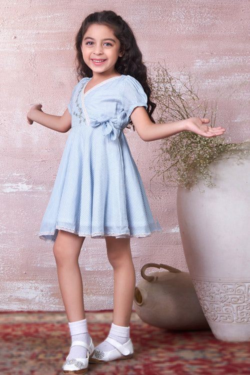 Soleilclo "Crossover" Hand Embroidered Cotton Dress