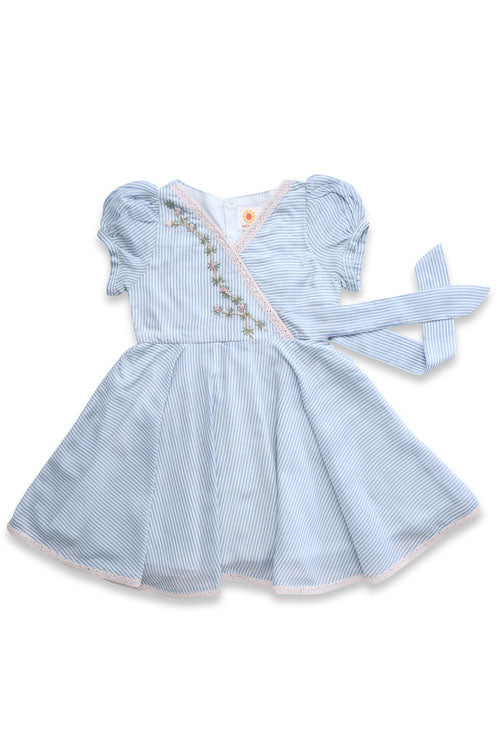 Soleilclo "Crossover" Hand Embroidered Cotton Dress