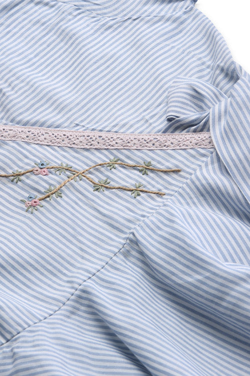 Soleilclo "Crossover" Hand Embroidered Cotton Dress