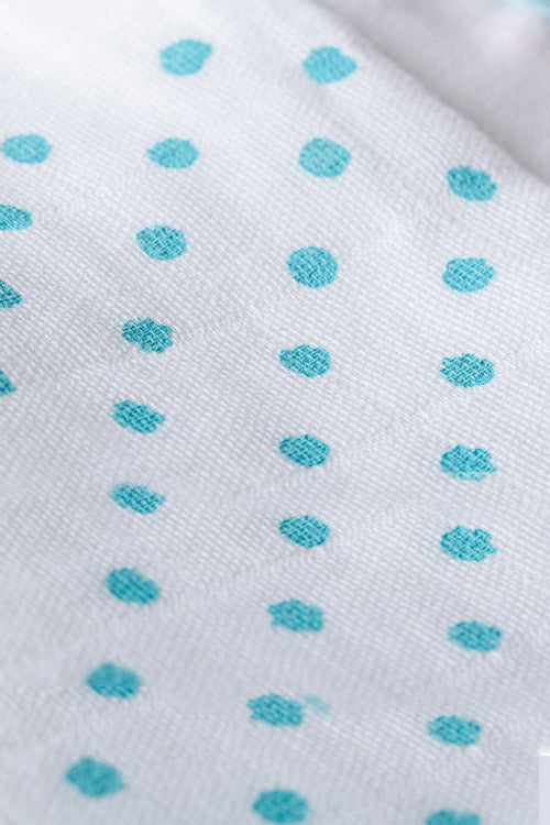 Soleilclo Teal Block-Printed Infant Wrap And Wipes Set