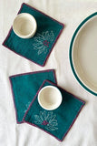 Okhai "Cherubs" Hand Embroidered Pure Cotton Set of 6 Coasters