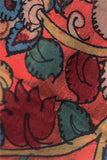 Natural Dye Hand-Painted Kalamkari Tussar Silk X Cotton Fabric 0.50 Mtr