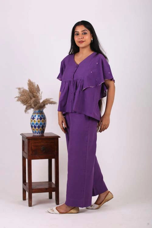 Urmul Desert Crafts-  "THAR TWRIL" Handloom Ruffle Top