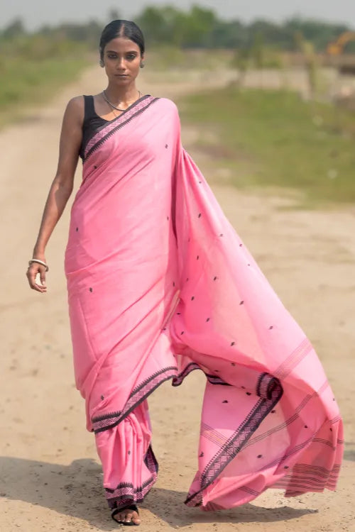 The ICH Sambalpuri Handwoven Ikat Soft Cotton Saree - Pankhuri
