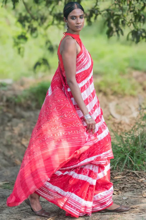The ICH Bengal Weaves. Handwoven Cotton Saree - Shakha Pola