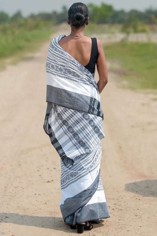 The ICH Bengal Weaves. Handwoven Cotton Saree - Bhor