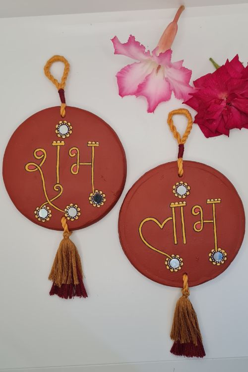 Antarang- Terracotta- Handcrafted-  Terracotta Shubh And Labh -