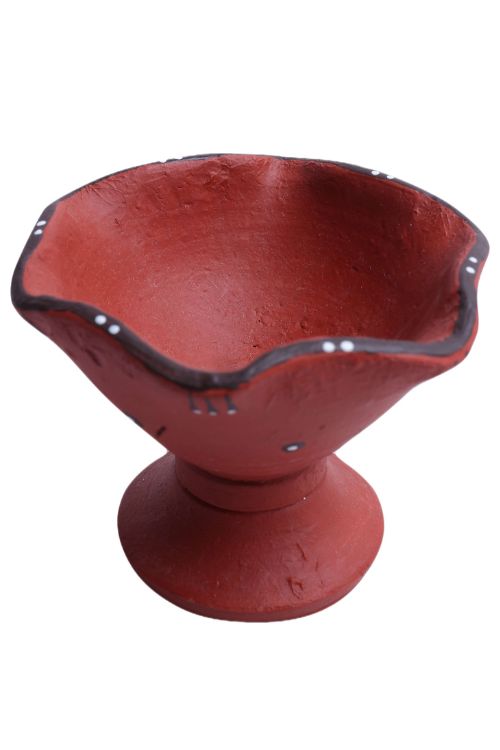 Antarang - Terracotta- Handpainted- Terracotta-Terracotta-Jar Diya