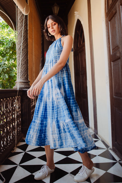 Okhai 'Shaam' Tie-Dye Pure Cotton Dress | Relove